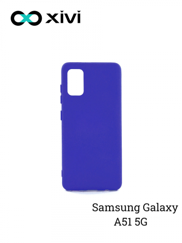 Накладка задняя Xivi для SAMSUNG Galaxy A51 5G, Silicon Case, силикон, матовая, №47, цвет синий 1