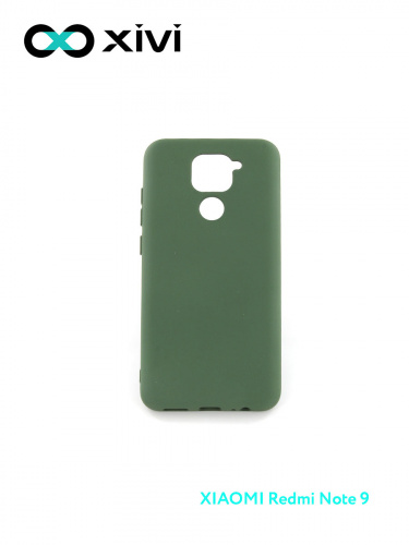 Накладка задняя Xivi для XIAOMI REDMI NOTE 9, Silicon Case, силикон, матовая, №59, цвет темно-зеленый 1