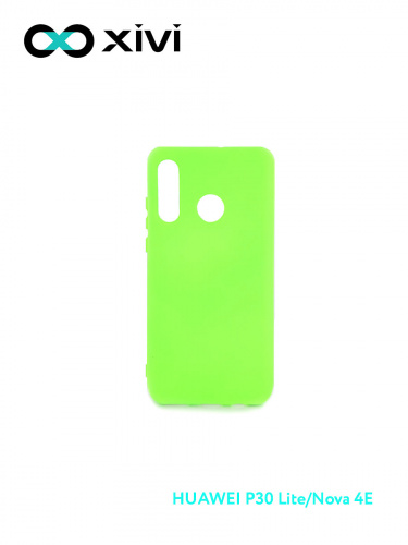 Накладка задняя Xivi для HUAWEI P30 Lite Nova 4E, Silicon Case, силикон, матовая, №61, цвет салатовый 1