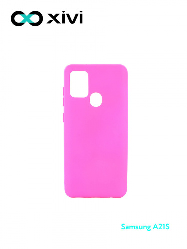 Накладка задняя Xivi для SAMSUNG Galaxy A21S, Silicon Case, силикон, матовая, №33, цвет розовый 1