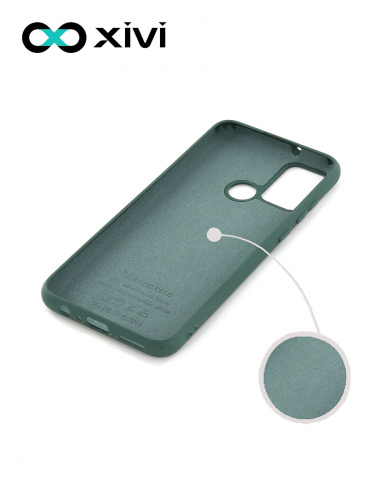 Накладка задняя Xivi для HUAWEI Honor 9A, Silicon Case, силикон, матовая, №46, цвет изумрудный 2