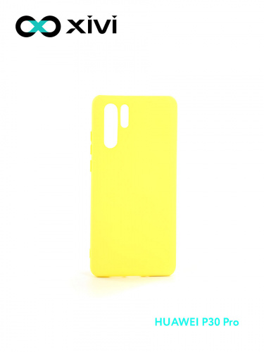 Накладка задняя Xivi для HUAWEI P30 Pro, Silicon Case, силикон, матовая, №41, цвет жёлтый 1