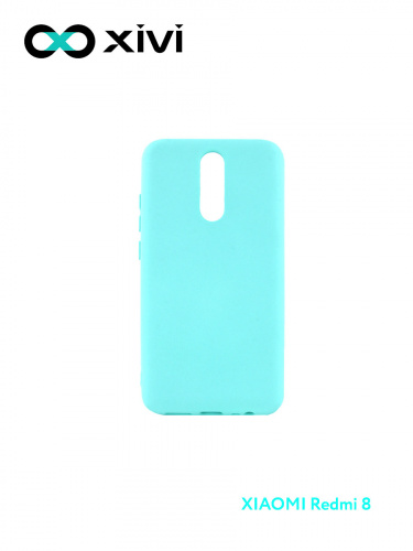 Накладка задняя Xivi для XIAOMI Redmi 8, Silicon Case, силикон, матовая, №8, цвет голубой 1