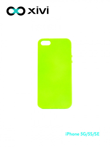 Накладка задняя Xivi для APPLE iPhone 5 5S SE, Silicon Case, силикон, матовая, №61, цвет салатовый 10