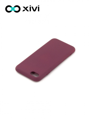 Накладка задняя Xivi для APPLE iPhone 7 8 SE2, Silicon Case, силикон, матовая, №73, цвет винный 4