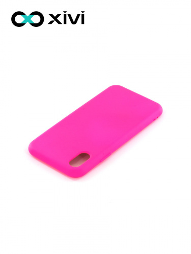 Накладка задняя Xivi для APPLE iPhone X XS, Silicon Case, силикон, матовая, №33, цвет розовый 4