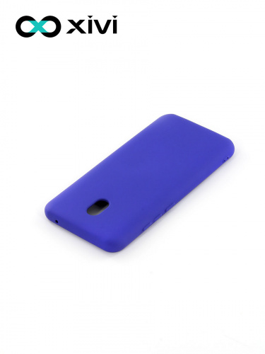 Накладка задняя Xivi для XIAOMI REDMI 8A, Silicon Case, силикон, матовая, №47, цвет синий 4