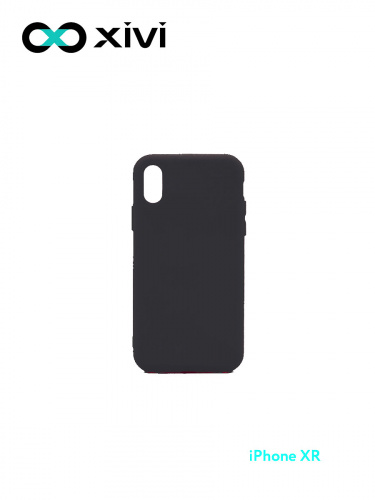 Накладка задняя Xivi для APPLE iPhone XR, Silicon Case, силикон, матовая, №1, цвет чёрный 1