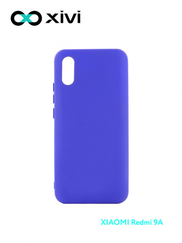 Накладка задняя Xivi для XIAOMI Redmi 9A, Silicon Case, силикон, матовая, №47, цвет синий 1