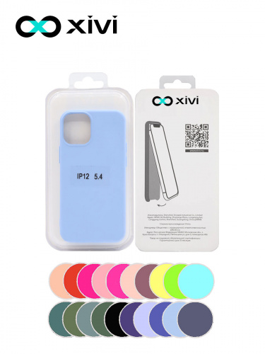 Накладка задняя Xivi для APPLE iPhone 12 5.4, Silicon Case, силикон, матовая, №42, цвет сиреневый 5