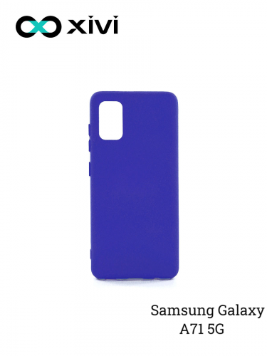 Накладка задняя Xivi для SAMSUNG Galaxy A71 5G, Silicon Case, силикон, матовая, №47, цвет синий 1