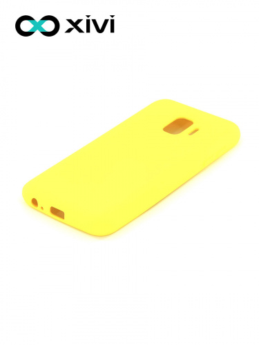 Накладка задняя Xivi для SAMSUNG Galaxy J2 CORE J260, Silicon Case, силикон, матовая, №41, цвет жёлтый 3