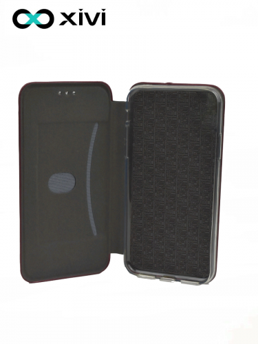Чехол-книжка Xivi для APPLE iPhone 12 5.4, Fashion Case, на магните, экокожа, цвет винный 4