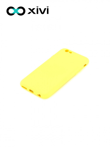 Накладка задняя Xivi для APPLE iPhone 6 6S (4.7), Silicon Case, силикон, матовая, №41, цвет жёлтый 3