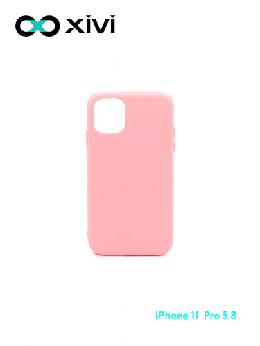 Накладка задняя Xivi для APPLE iPhone 11 Pro, Silicon Case, силикон, матовая, №19, цвет розовый 1