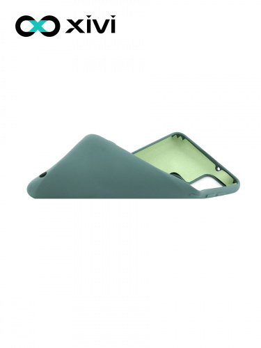 Накладка задняя Xivi для SAMSUNG Galaxy A21S, Silicon Case, силикон, матовая, №56, цвет зелёный 6