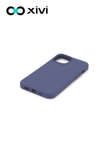 Накладка задняя Xivi для APPLE iPhone 12 5.4, Silicon Case, силикон, матовая, №2, цвет индиго, тёмный 3