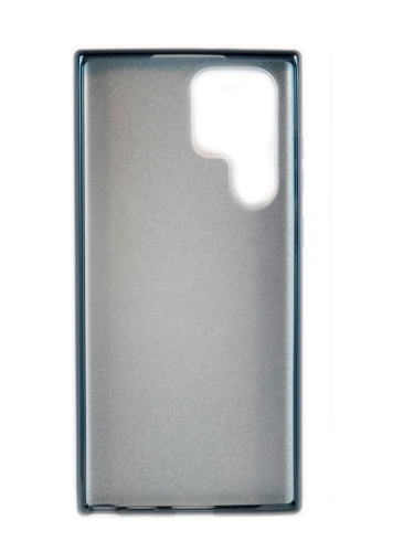 Накладка задняя для SAMSUNG Galaxy S22 Ultra, силикон, блёстки, цвет: черный