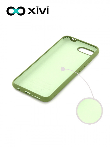 Накладка задняя Xivi для HUAWEI Honor 10, Silicon Case, силикон, матовая, №57, цвет зелёный 2