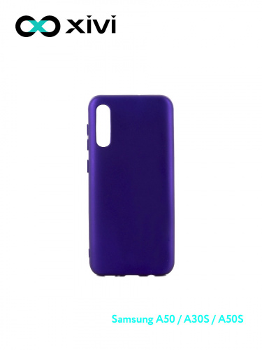 Накладка задняя Xivi для SAMSUNG Galaxy A50 A30S A50S, Silicon Case, силикон, матовая, №17, цвет фиолетовый 1