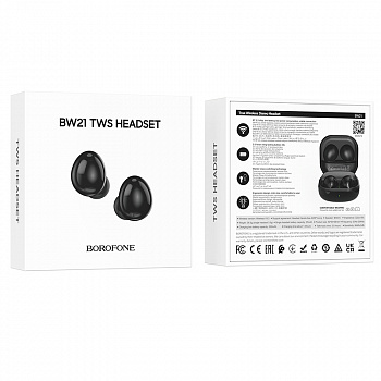 Гарнитура bluetooth HOCO, BW21, Fun true wireless, черный оливковый