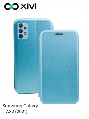 Чехол-книжка Xivi для SAMSUNG  Galaxy A32 (2021), Fashion Case, на магните, экокожа, цвет голубой 1