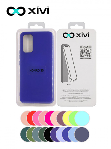 Накладка задняя Xivi для HUAWEI Honor 30 , Silicon Case, силикон, матовая, №47, цвет синий 5