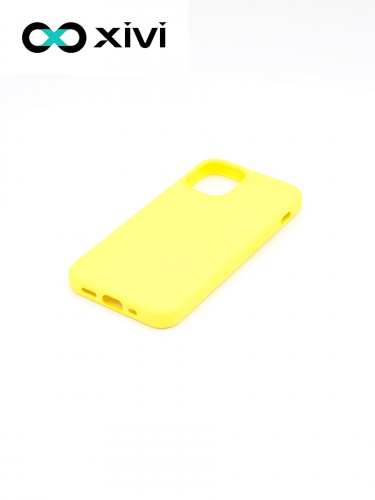 Накладка задняя Xivi для APPLE iPhone 12 5.4, Silicon Case, силикон, матовая, №41, цвет жёлтый 3