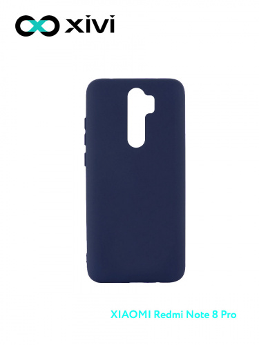 Накладка задняя Xivi для XIAOMI REDMI NOTE 8 PRO, Silicon Case, силикон, матовая, №2, цвет индиго, тёмный верный 1