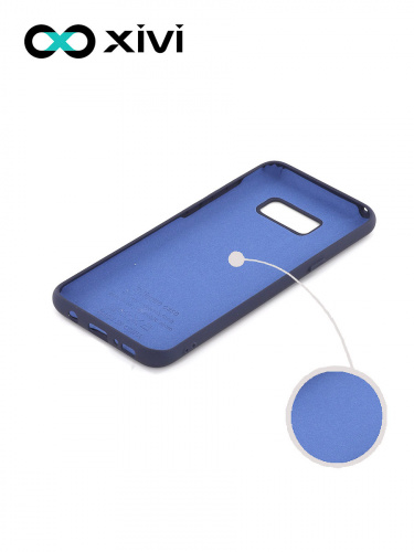 Накладка задняя Xivi для SAMSUNG Galaxy S8, Silicon Case, силикон, матовая, №2, цвет индиго, тёмный 2