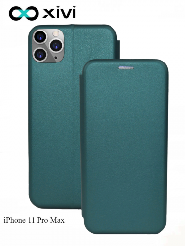 Чехол-книжка Xivi для APPLE iPhone 11 Pro Max, Fashion Case, на магните, экокожа, цвет зелёный 6