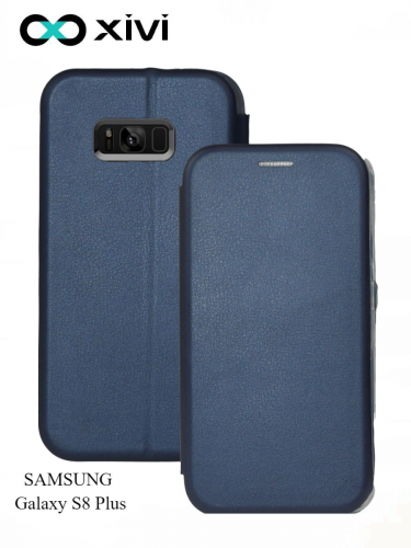 Чехол-книжка Xivi для SAMSUNG Galaxy S8 Plus, Fashion Case, на магните, экокожа, цвет темно-синий 1