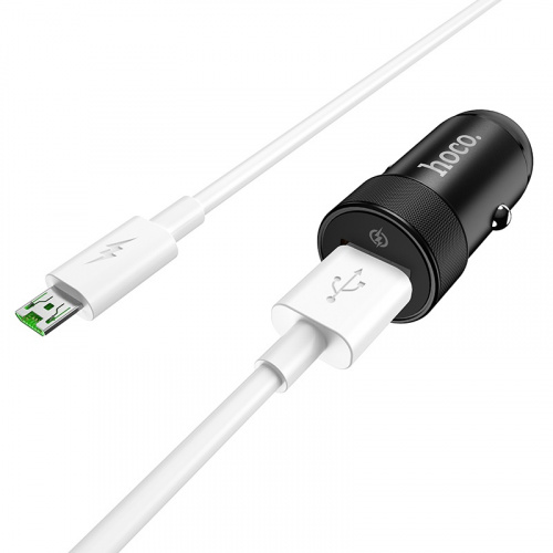 hoco-z32a-flash-power-fully-compatible-car-charger-set-with-micro-usb-7pin-connector