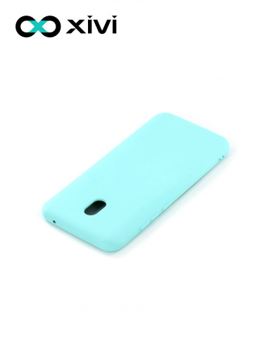 Накладка задняя Xivi для XIAOMI REDMI 8A, Silicon Case, силикон, матовая, №8, цвет голубой 4