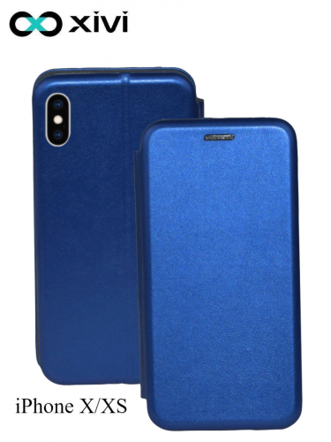 Чехол-книжка Xivi для APPLE iPhone XXS, Fashion Case, на магните, экокожа, цвет синий 1