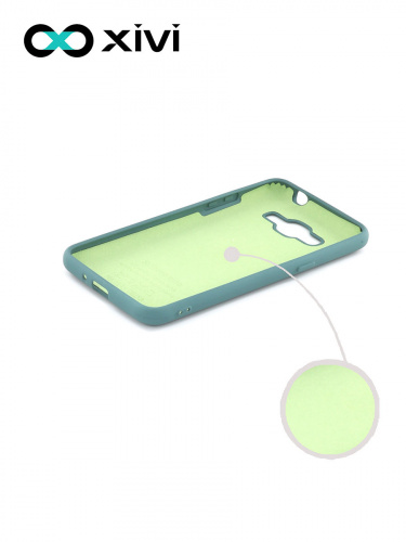 Накладка задняя Xivi для SAMSUNG Galaxy J2 PRIME G530, Silicon Case, силикон, матовая, №56, цвет зелёный 2