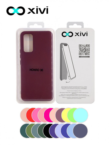Накладка задняя Xivi для HUAWEI Honor 30 , Silicon Case, силикон, матовая, №73, цвет винный 5