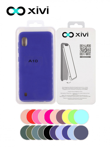 Накладка задняя Xivi для SAMSUNG Galaxy A10 A105, Silicon Case, силикон, матовая, №47, цвет синий 5