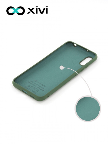 Накладка задняя Xivi для XIAOMI Redmi 9A, Silicon Case, силикон, матовая, №59, цвет темно-зеленый 2