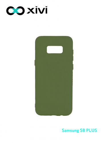 Накладка задняя Xivi для SAMSUNG Galaxy S8 Plus, Silicon Case, силикон, матовая, №57, цвет зелёный 1