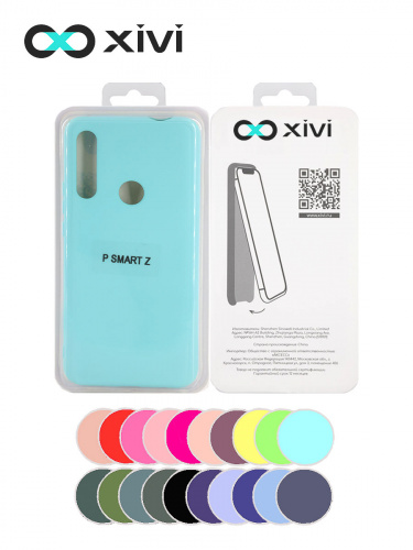 Накладка задняя Xivi для HUAWEI Y9 PRIME P SMART Z, Silicon Case, силикон, матовая, №8, цвет голубой 5