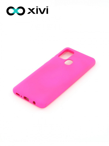 Накладка задняя Xivi для SAMSUNG Galaxy A21S, Silicon Case, силикон, матовая, №64, цвет фуксия 3