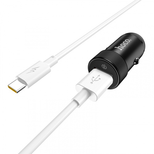 hoco-z32a-flash-power-fully-compatible-car-charger-set-with-type-c-cable-connector
