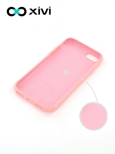 Накладка задняя Xivi для APPLE iPhone 7 8 SE2, Silicon Case, силикон, матовая, №19, цвет розовый 2