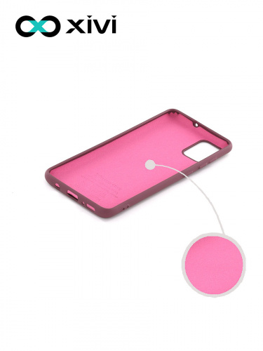 Накладка задняя Xivi для SAMSUNG Galaxy A51 5G, Silicon Case, силикон, матовая, №73, цвет винный 2
