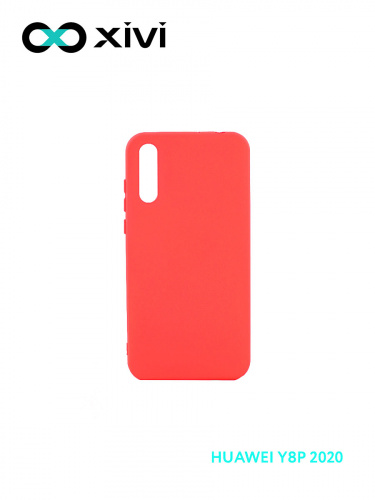 Накладка задняя Xivi для HUAWEI Y8P 2020 P SMART S, Silicon Case, силикон, матовая, №4, цвет морковный 1
