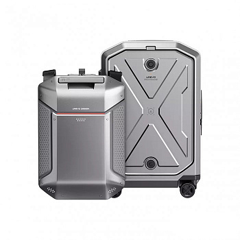 Чемодан XIAOMI, UREVO EVA 21, поликарбонат, 2 в 1, серый
