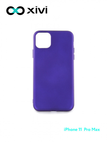 Накладка задняя Xivi для APPLE iPhone 11 Pro Max, Silicon Case, силикон, матовая, №17, цвет фиолетовый 10