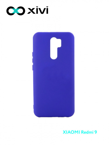 Накладка задняя Xivi для XIAOMI Redmi 9, Silicon Case, силикон, матовая, №47, цвет синий 1