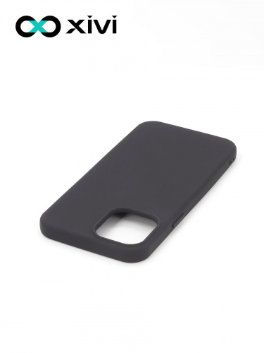Накладка задняя Xivi для APPLE iPhone 12 6.7, Silicon Case, силикон, матовая, №1, цвет чёрный 4